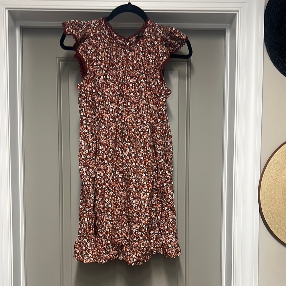 Floral Ruffle Sleeve Dress